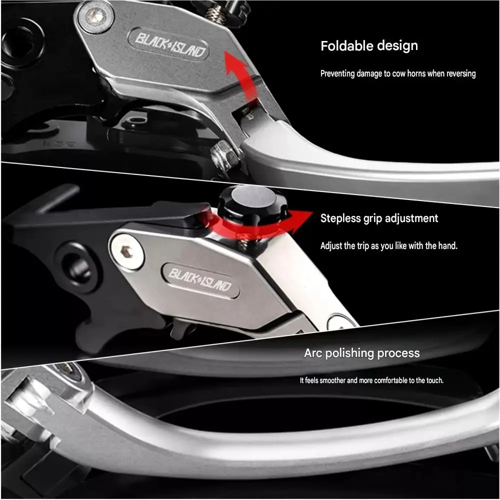 Brake and Clutch Levers with Parking Brake Function for ZONTES 125X/V and 150X/V – Non-Destructive Installation Accessories