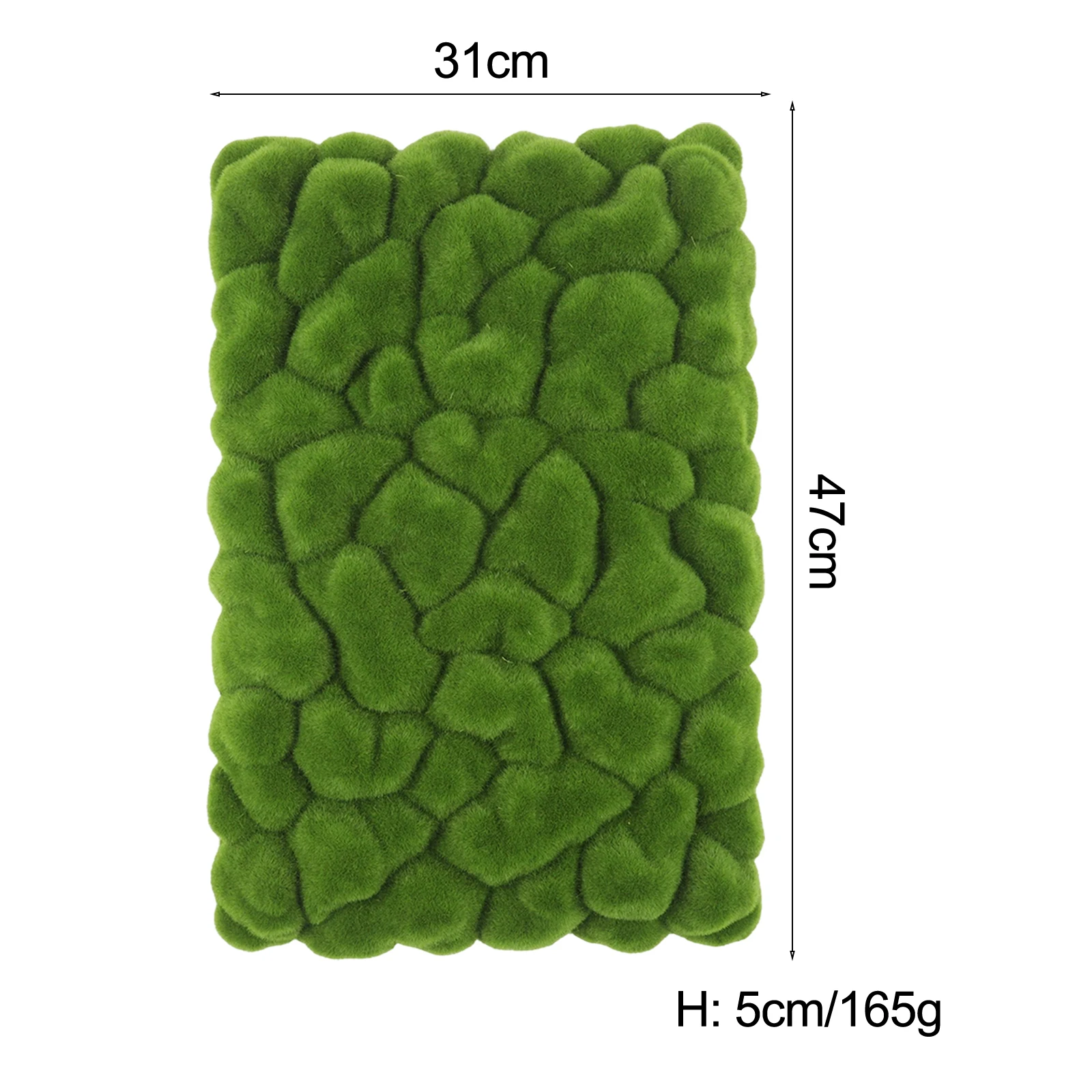 Brown Manual Measurement Data Fake Moss Fake Moss Background Wall Flocking Foam Board Package Contents Stone Plant