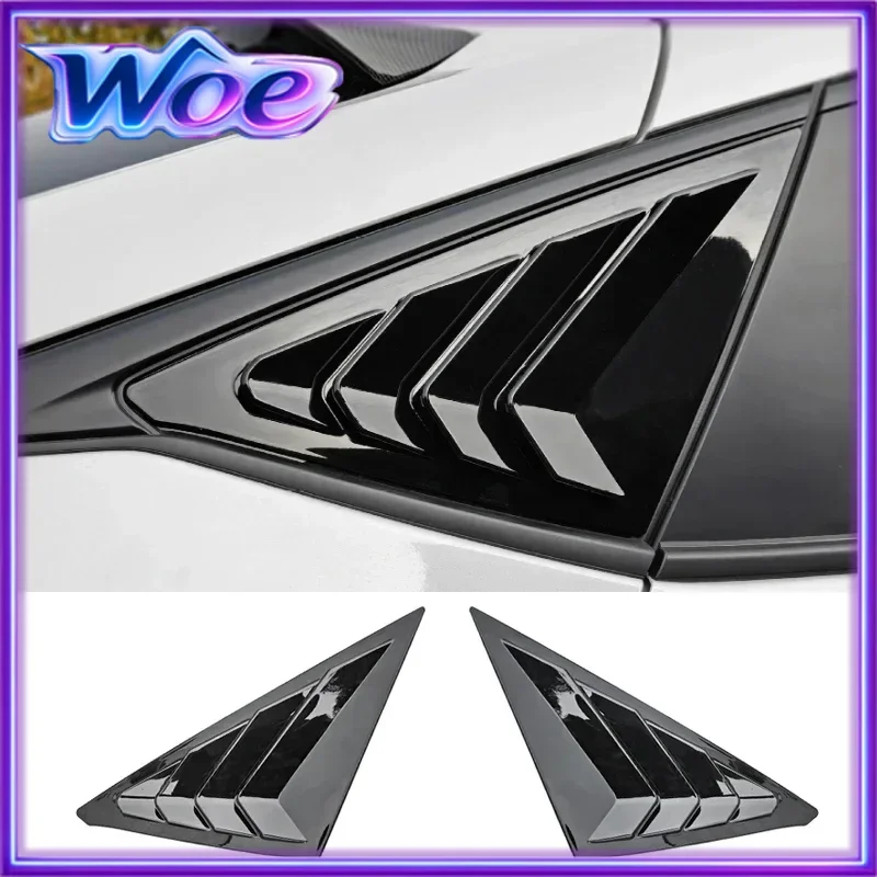 Car Rear Window Shutter Cover Trim Window Louver Side Vent Trim for Honda Civic HATCHBACK 11th Generation 2021--2023 Accessories