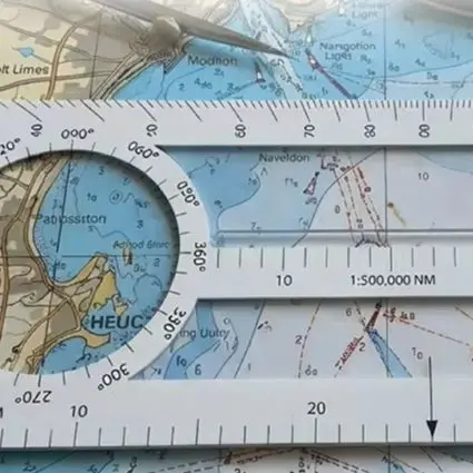/CNP-1 /Transparent /Navigation Slide Rule Flight Drawing Ruler Electronic Scale Protractor For Aviation Chart Measurement Tool
