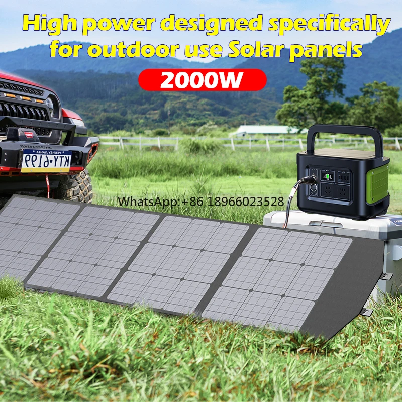 500W 1000W 1500W  2000W Solar Panel Portable Folding Bag Solar Charger 12V Outdoor Power Supply for Home Phone Power Generator