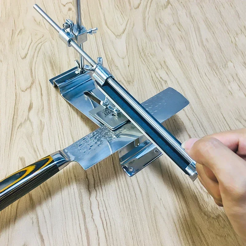 Ruixin pro aluminum alloy sharpener system 360 degree flip equal angle grinding tool 8 pieces of grinding stone