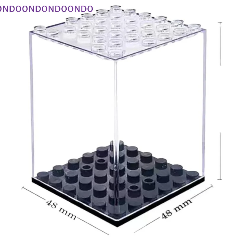 Stackable Transparent Building Block Display Case Shatterproof Compatible Minifigures Storage Box for Desk Organizer Display
