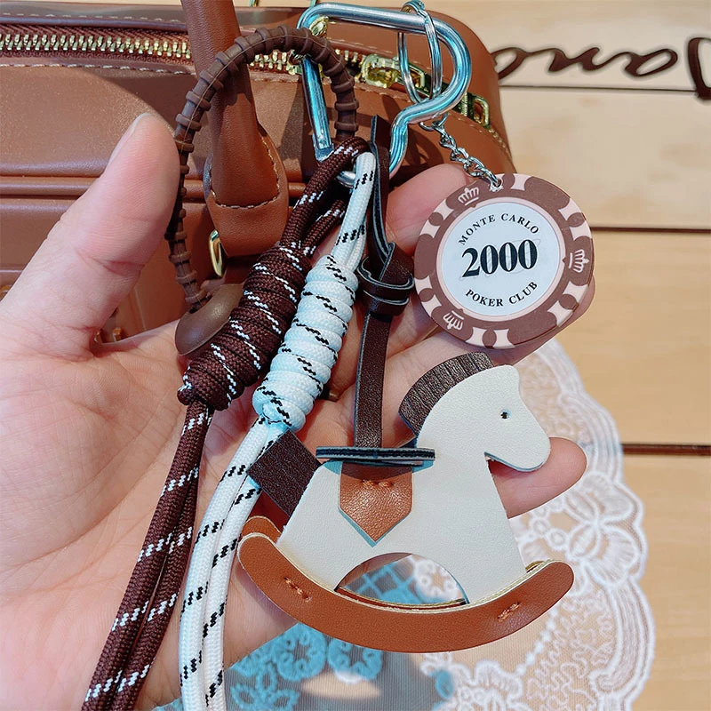 Braided Rope Bag Pendant High-grade Keychain Pendant Same Style Trojan Horse Pendant Suitable for Phone Bag Accessories