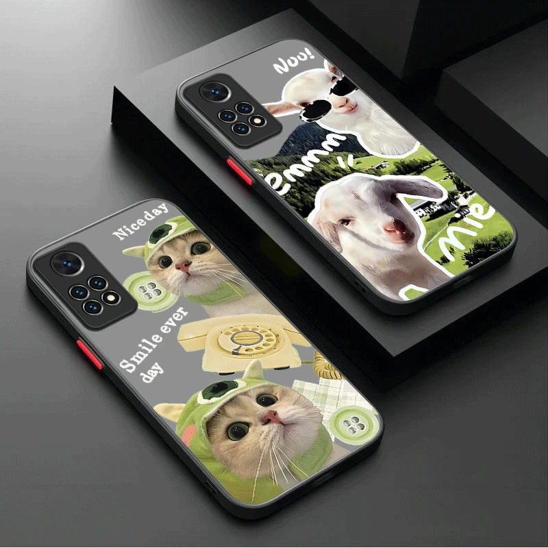 Cats Dog  Sheep Phone Case For Xiaomi Redmi Note 13 12 11 Pro Plus 4G 5G 12S 11S 10 10S 9 9S 8 13C 12C 10C Matte Shockproof Etui