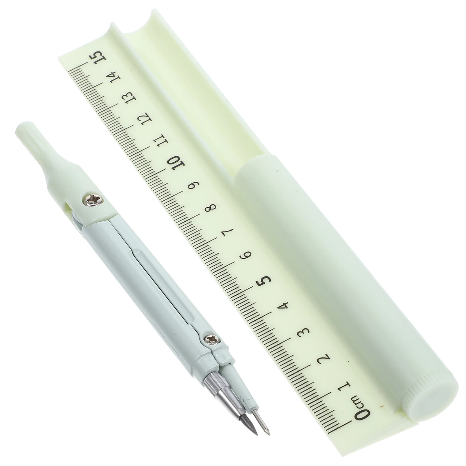 

Compass Pen Ruler Set Drafting Compasses Centimeter Drawing Metal Stationery Tool Student