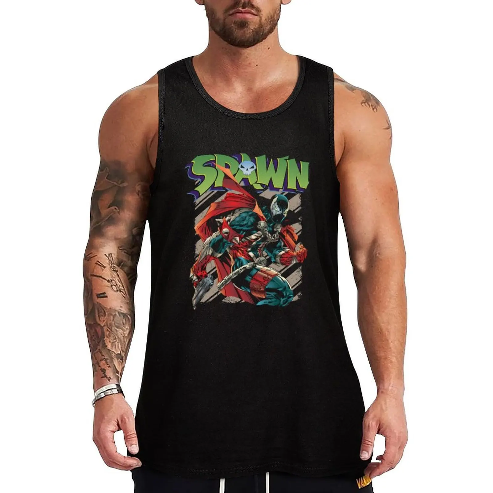 

Vintage spawn - Hell Spawn Tank Top Men's clothing brands anime top T-shirt sports Fitness men clothing