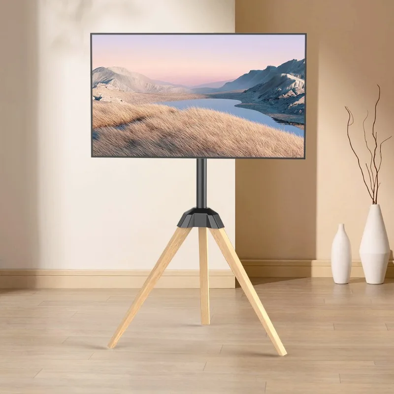 Tripod TV Floor Stand Height Adjustable TV Mount Bracket ±25° Swivel Cable Management for 32-65 Inch Flat Screen TV - view 2