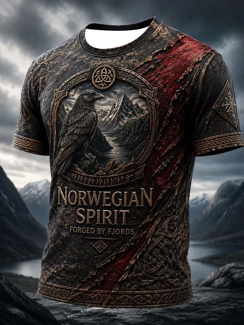 2026/27 Best-selling Norwegian Men's Football Training Shirt - 3D Printed, Breathable, Quick-Drying Family Couple Style T-Shirt