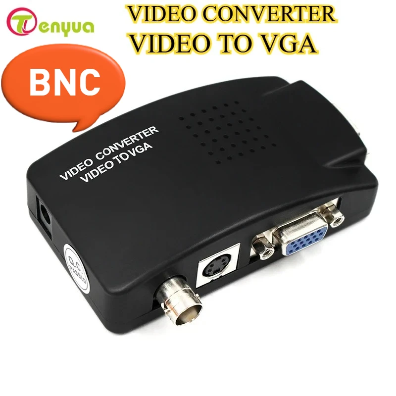 BNC VGA Композитный преобразователь S-Video в VGA Видеоконвертер VGA Выходной адаптер Цифровой коммутатор для ПК Mac ТВ Камера DVD DVR