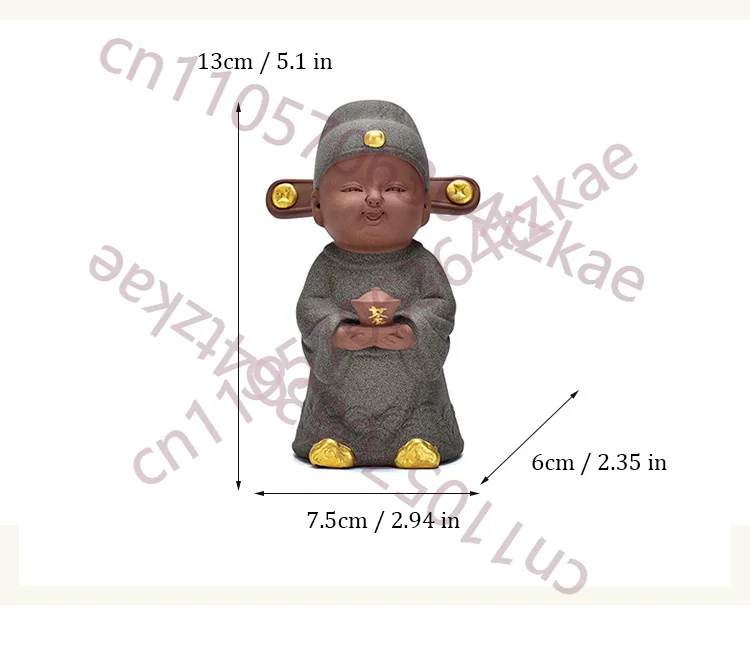 

Керамическая фигурка-статуэтка, Декор в китайском стиле «Чемпион Ланг», милый аксессуар для украшения дома, комнаты, офиса, чайного столика, подарки