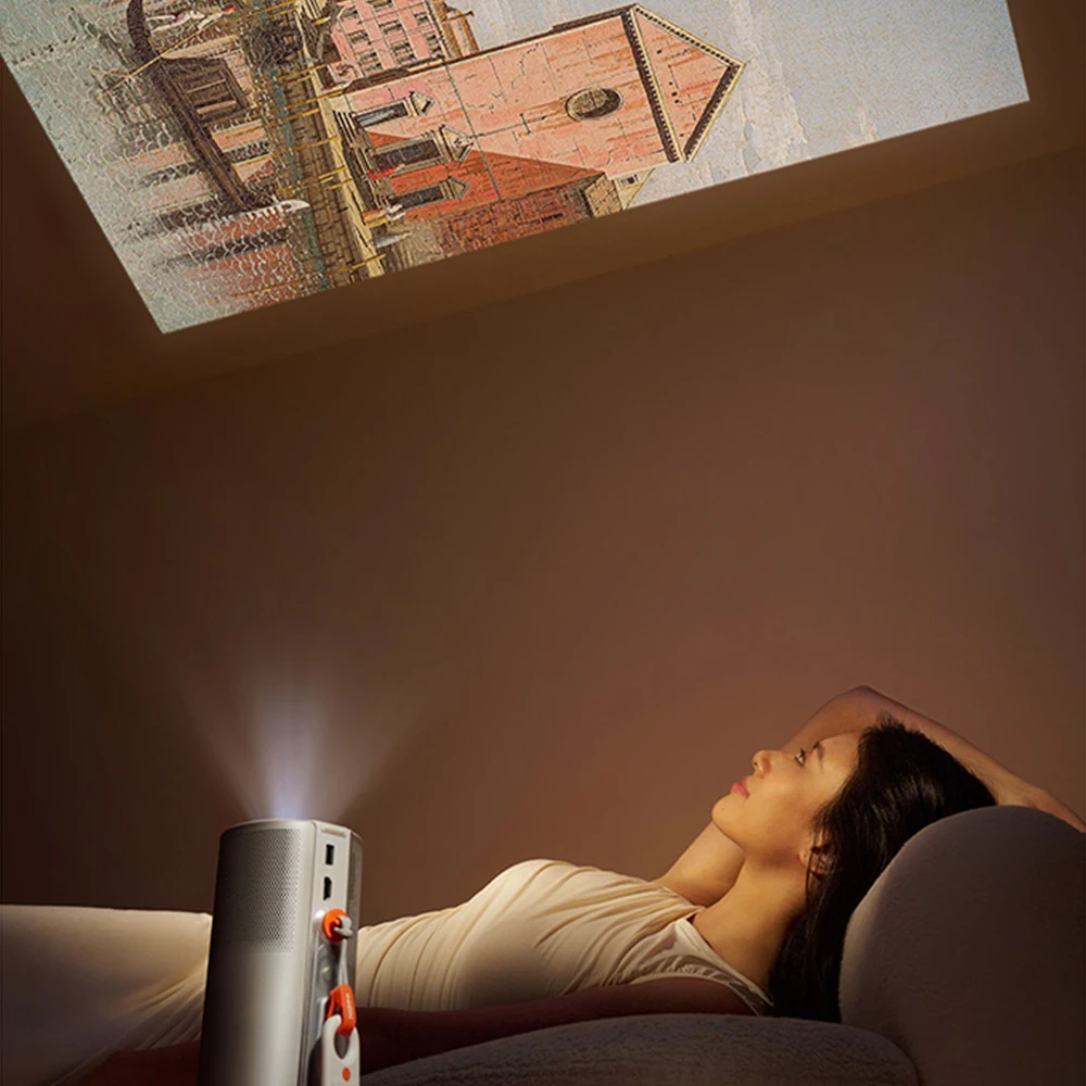 XGIMI Play 6 DLP 1080P جهاز عرض صغير مسرح منزلي محمول هارمان كاردون مكبر صوت مع بطارية 4K جهاز عرض ذكي MEMC HDR شعاع #4