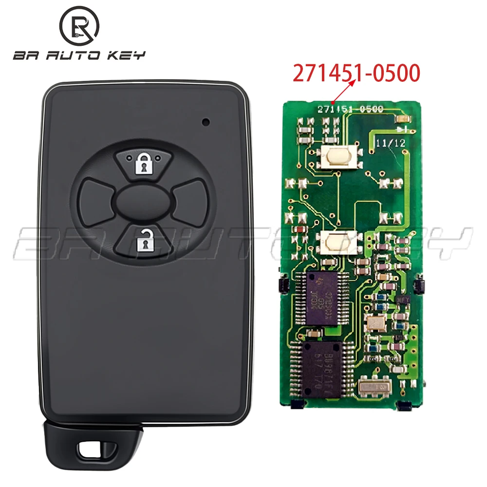 Remote Car Key Fob for Toyota Axio Vitz Rav4 Crowm Smart Key 271451-0500 Genuine Japan Import 2Buttons OEM Key 312MHz 4D Chip