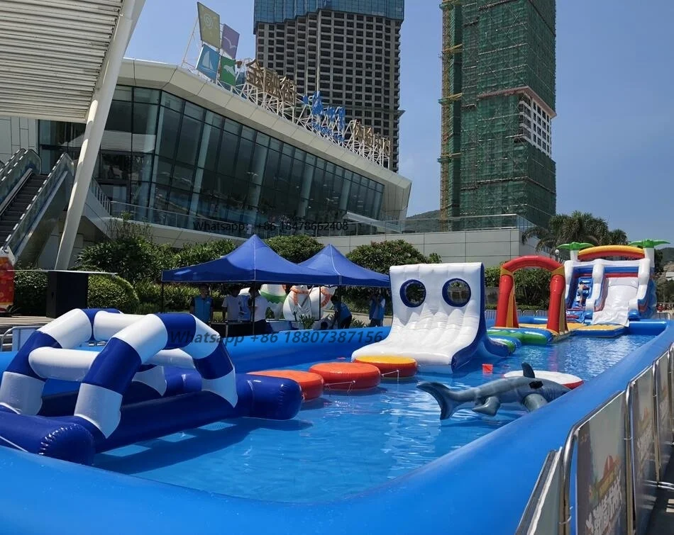 Indoor Outdoor Amusement Water Park Equipment Inflatable Water Park Inflatable Aqua Park