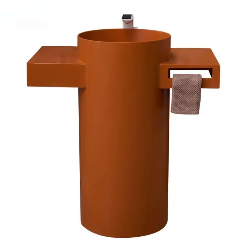 Basin sink modern design freestanding artificial stone acrylic wash basin solid surface base sink