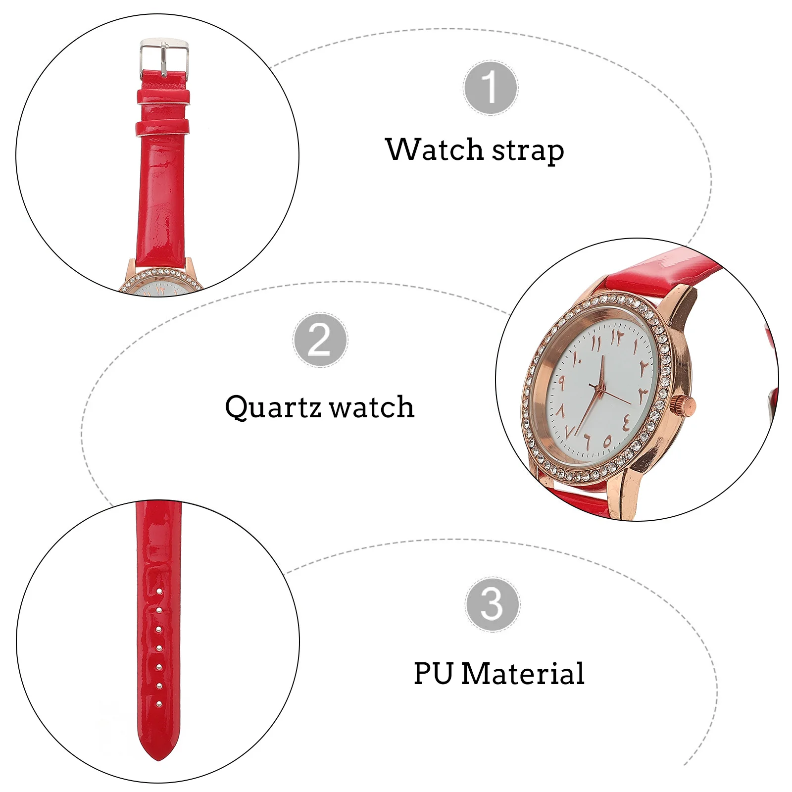 

Women Decorative Watches Quartz Alloy Ladies Bling Watch Fashion Dial Lightweight Daily Business Occasions Casual Wear