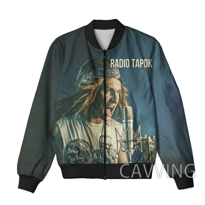 New Fashion Women/Men's 3D Print  Radio Tapok  Rock   Zipper Bomber Jackets Men Overcoat Mens Coat Zip Up Jackets