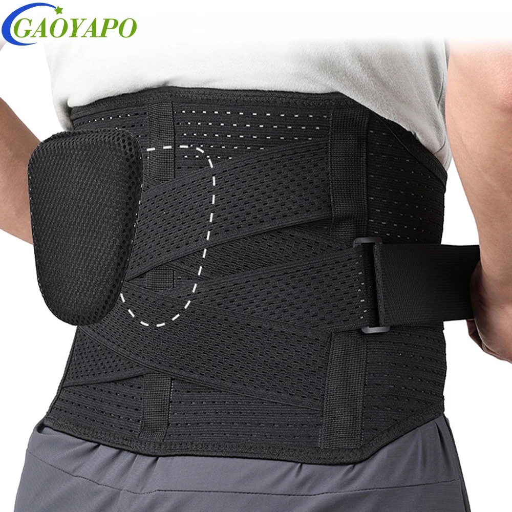 1Pcs  Lumbar Back Brace Immediate Lower Back Pain,Dual Adjustable Support Strap with Lumbar Pad for Men/Women for Herniated Disc