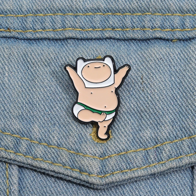 

Мультяшные эмалевые значки «Толстячок», индивидуальные милые детские броши, значки на лацкан, забавные мультяшные украшения, подарок для детей и друзей