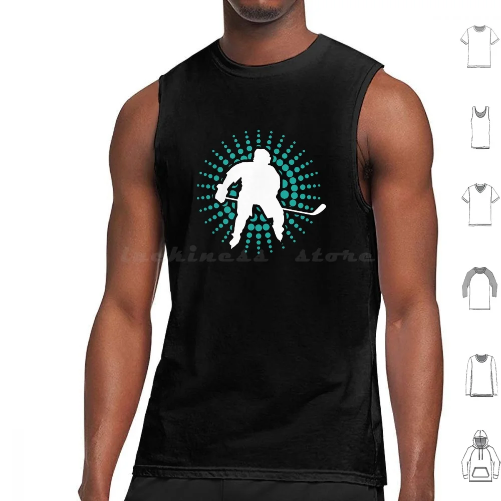 Ice Hockey Skater Skier Ski Winter Sport Holiday Gift Tank Tops Print Cotton Ski Ice Skating Ice Hockey Skiing Skier Ice