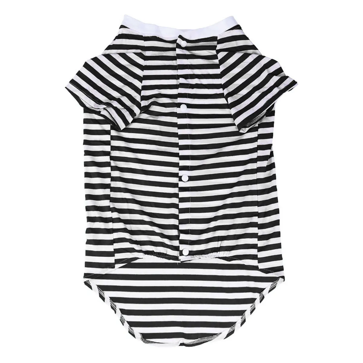 

Large Dog Striped T Shirt Oversized Breathable Cotton Vest Black White L Protects Hair Sunburn Insects Dog T Shirt
