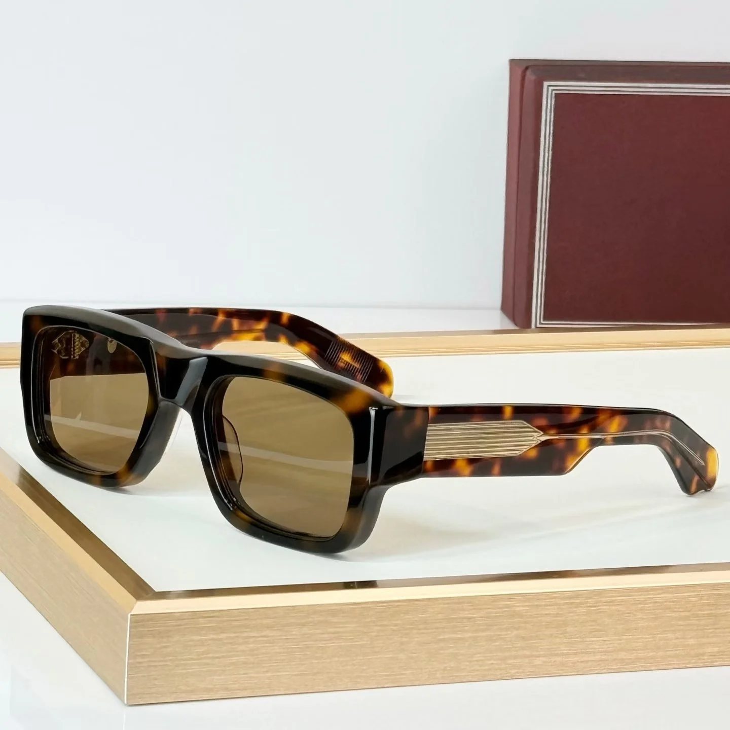 Retro Classic Style Square Sunglasses Solid Premium Acetate Frame UV400 High Quality Unisex Versatile Shades Outdoor Travel