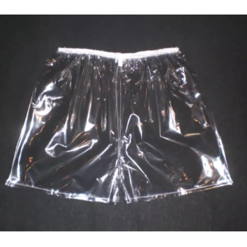 Sexy Men's Panties Sheer PVC Pants Boxer Shorts Women Soft Smooth Couple Erotic Plastic Briefs ABDL Waterproof Diaper Panties