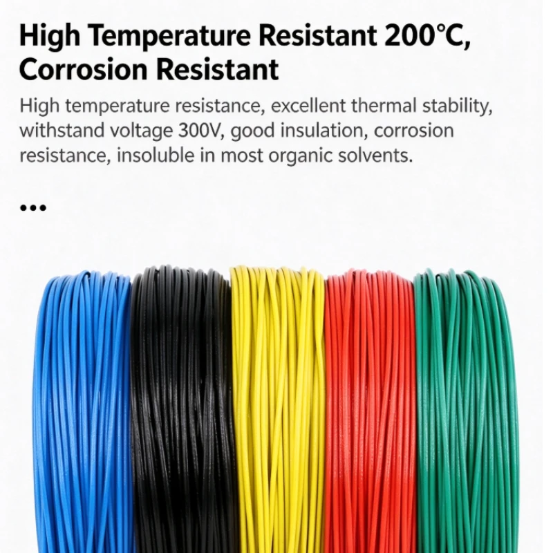 2/5/10m PTFE Wires FEP Insulated Silver Plated Copper Cord 30AWG ~ 17AWG High Purity OFC Audio Headphone Signal Cable Electrical
