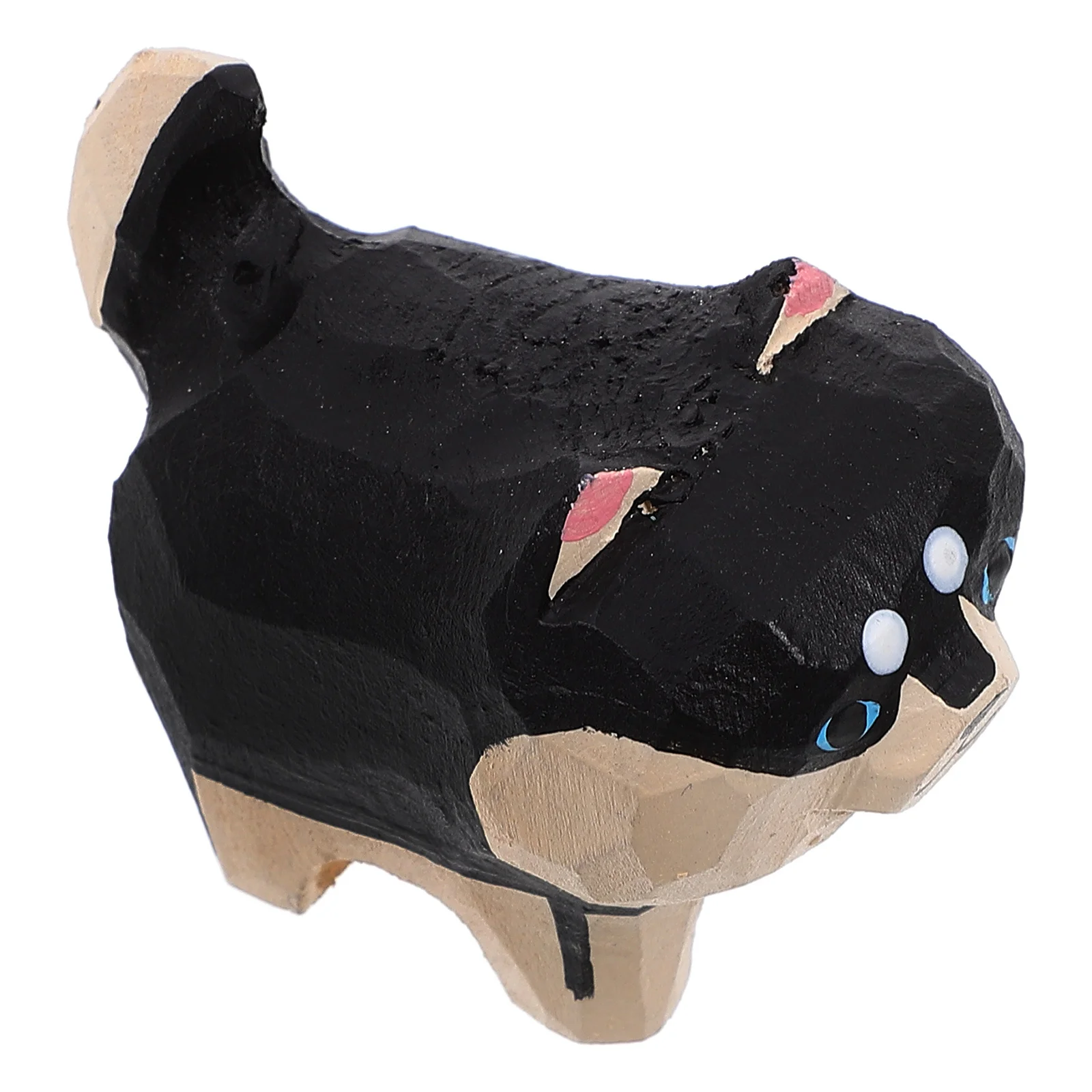 

Small Wooden Puppy Ornament Solid Wood Dog Statue Desktop Decoration Rustic Farmhouse Wood Carving Dog Decor Wooden Decor