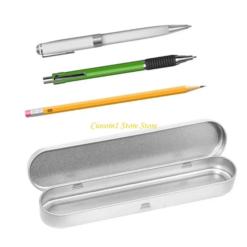 A3pc Dureble Rectangle Metal Matit for Case Student Stationery per Case Closure