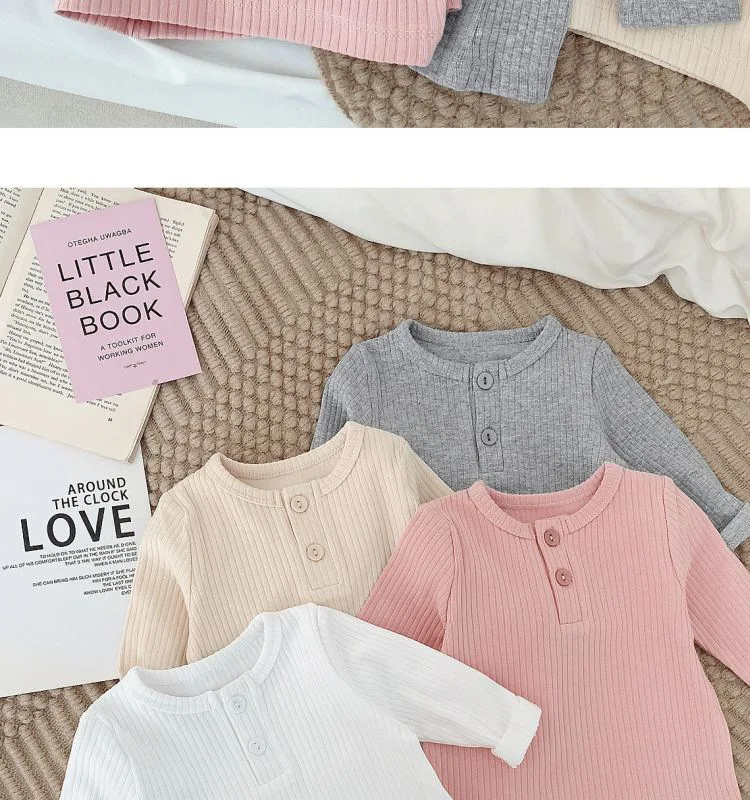 2026 Kinder Mädchen Langarm T-Shirt Frühling 1-6 Jahre Geripptes Stoff-Unterhemd Weiches Basic-Shirt Oberteil Lässige Innenbekleidung – Detail 5