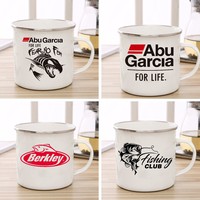 Abu Garcia Enamel Coffee Cups Outdoor Travel Water Mugs Camping Bonfire Party Beer Drink Milk Mug Best Gifts