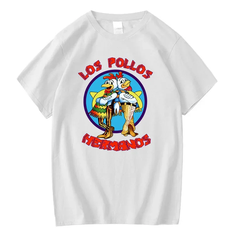 Summer Men's women Short Sleeved High Quality Breaking Bad LOS POLLOS Chicken Brothers Printed Casual For Men T-shirt Male