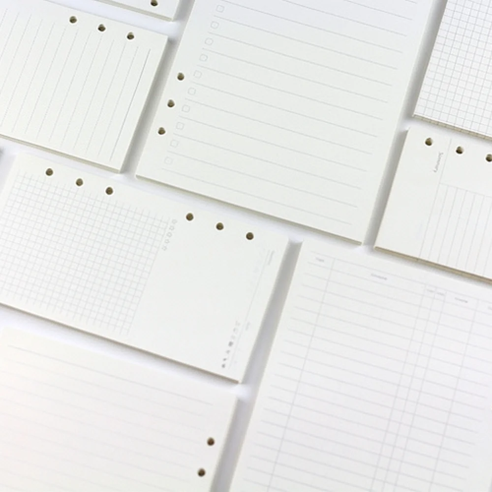 6 Hole Loose Leaf Paper For A5 A6 A7 M5 Planner Notebook 100g Thick Insert Stationery School Office Journal Sheets