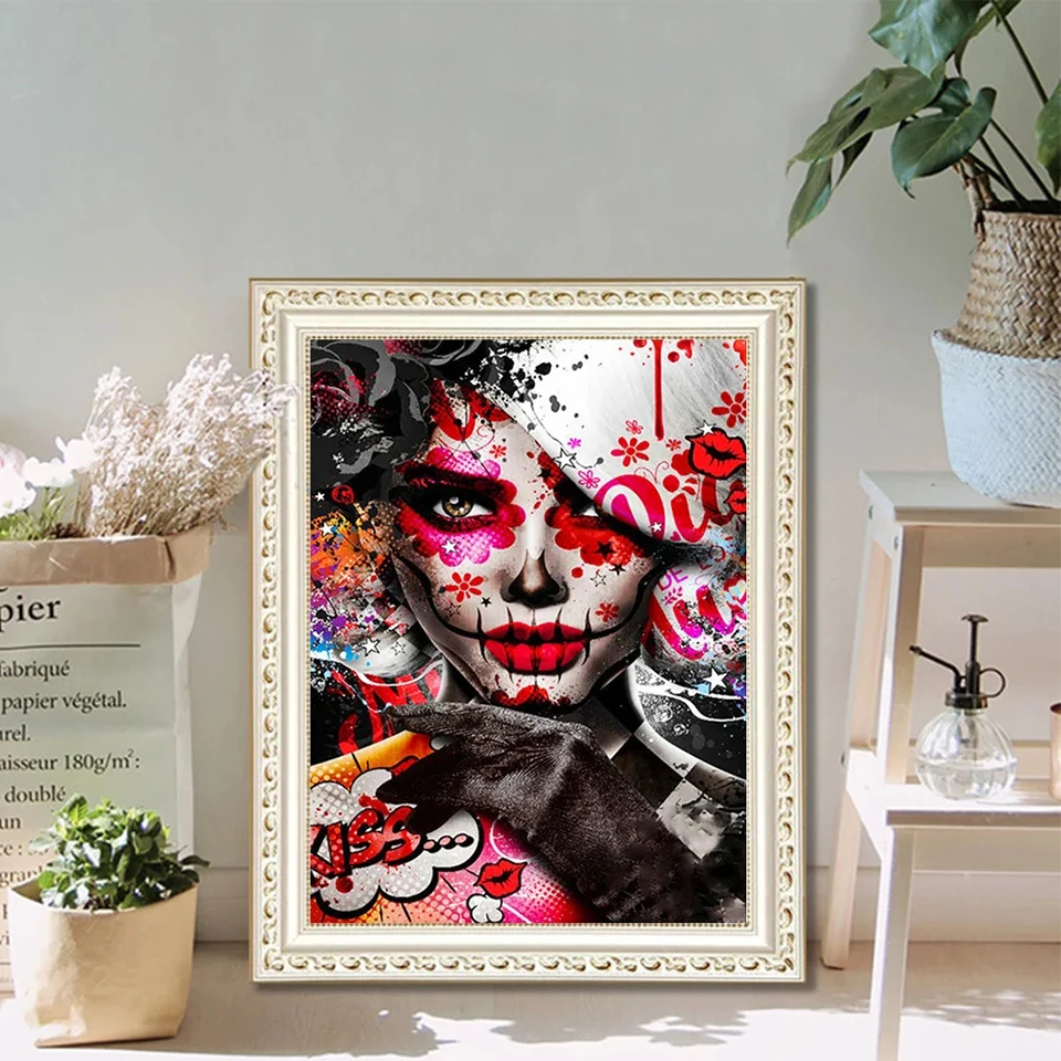 5DDIYDiamond Painting 2024 Girl's Horror All Square/Round Series Embroidered Women's Fantasy Mosaic Images Home Decoration