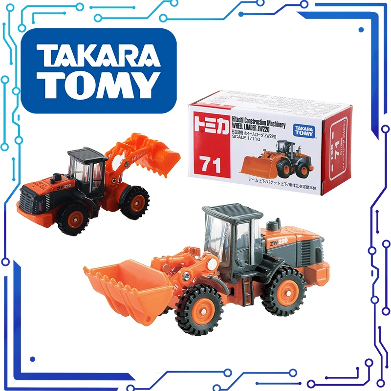 10CM TOMY 64/1 bulldozer Alloy Car TOMICA Toy Vehicle Diecast Metal Model Children Present Decoration Original Kid Ins Decor