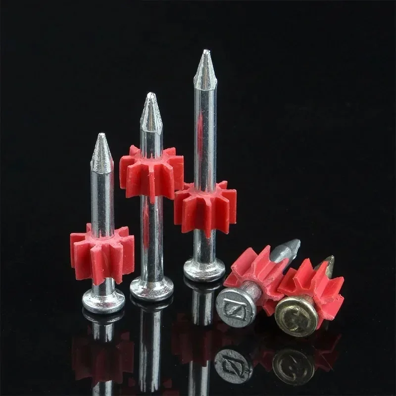 50 個直径 3.5 ミリメートルフラットヘッド硬化セメント釘高炭素鋼固定壁広告釘ガン釘の長さ 22 ミリメートル-42 ミリメートル