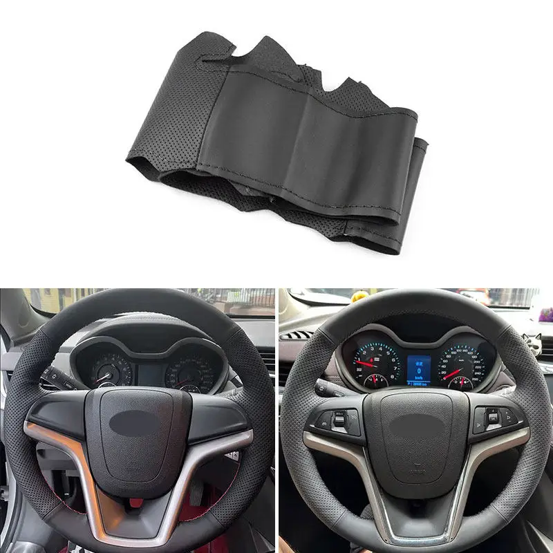 

Car Interior Steering Wheel Cover Microfiber Perforated Leather Trim For Chevrolet Malibu Volt Camaro 2011-2015 Aveo 2016-2018