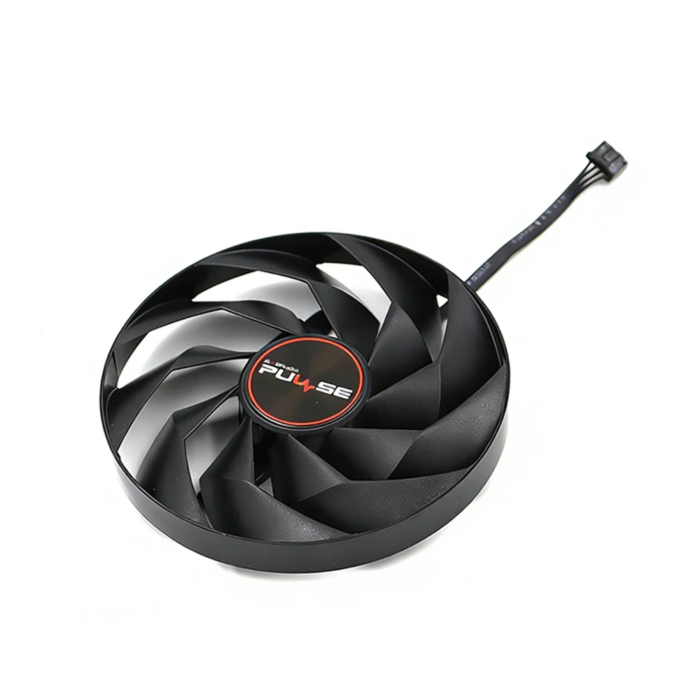 F​or Sapphire RX 7600 XT PULSE Video Card Fan RX7600XT FD10015M12D 4Pin Replacement Graphics Card Fan with Shell