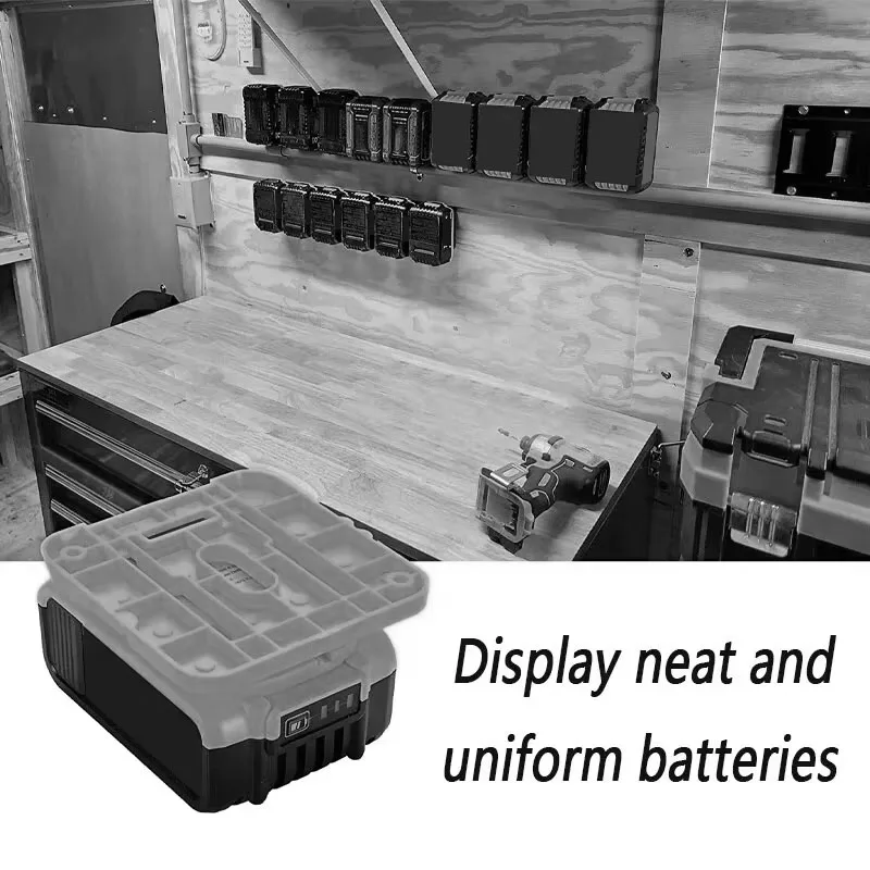 1/2/5PCS Battery Holder Storage Rack for Dewalt 18V 20V Li-ion Battery DCB203 DCB205,Wall Mount Battery Dock for Workbench