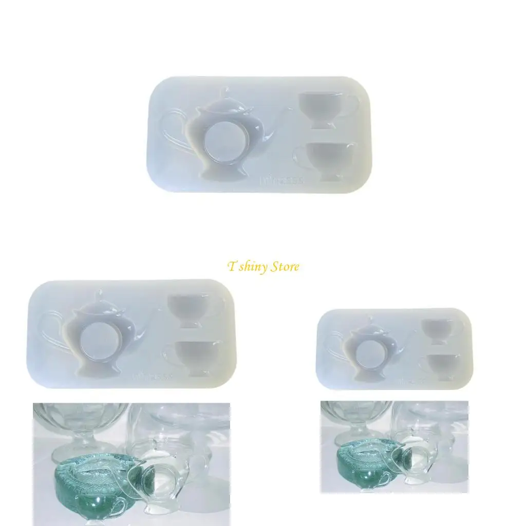

N58F Teapot Accessories Liquid Sand Mold Handmade Jewelry Mould Silicone Epoxy Mould