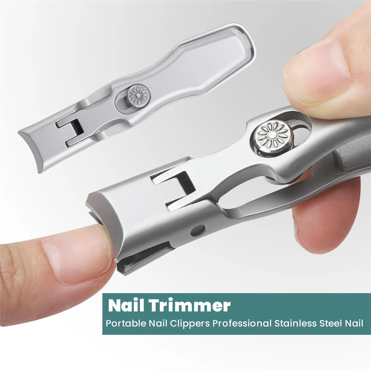 Портативные кусачки для ногтей BAADE, профессиональные машинки для стрижки ногтей из нержавеющей стали, дорожный резак для ногтей, триммер для ногтей на ногах