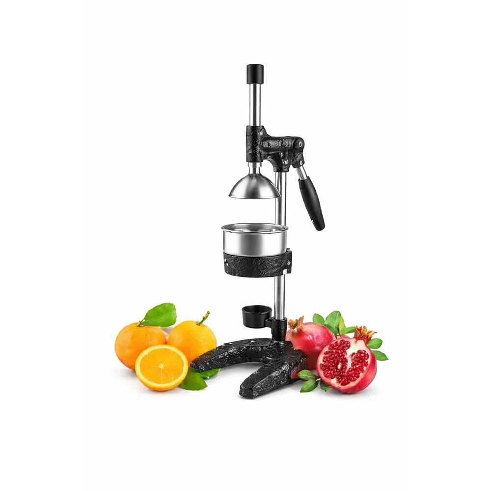 Professional Cast Iron Manual Juicer Heavy Duty Commercial Grade Citrus Press & Pomegranate Squeezer Large Stainless
