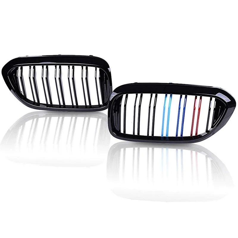 

Hot-selling ABS Car Front Grills for BMW 5 Series G30 2018-2020 Double-line Three-color Modified Front Bumper Grille