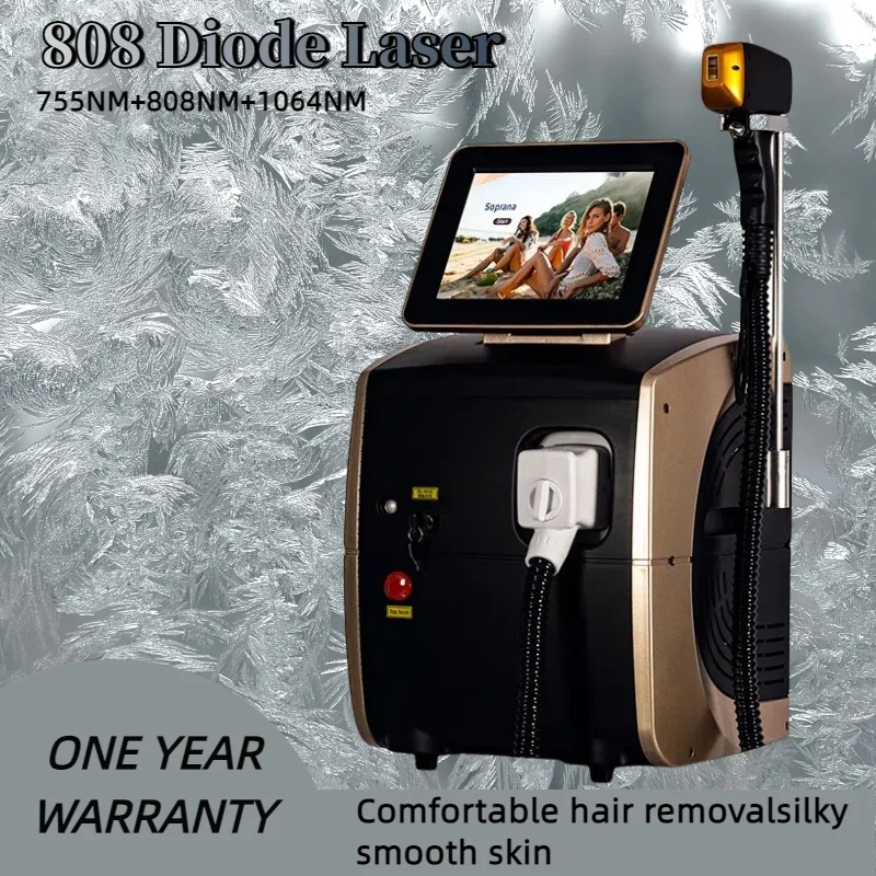 

2025 NEW Soprano Titanium Hair Removal Professional Three Wavelengths Painless Permanent Portable 808nm 755nm 1064nm Diode Laser