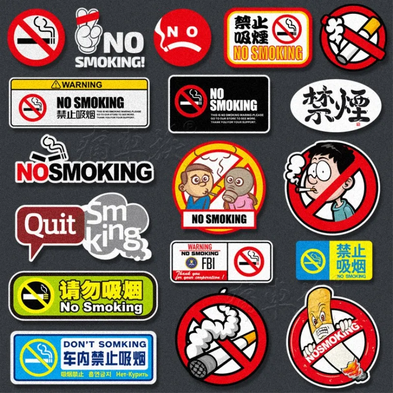 Car stickers Vinyl warning car no smoking non-smoking stickers funny stickers creative stickers decorative car decals car film