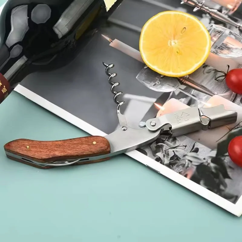Kitchen Accessories Wine Opener Set Professional Waiters Corkscrew Stainless Steel Bottle Opener and Vacuum Stopper Wine Pourer