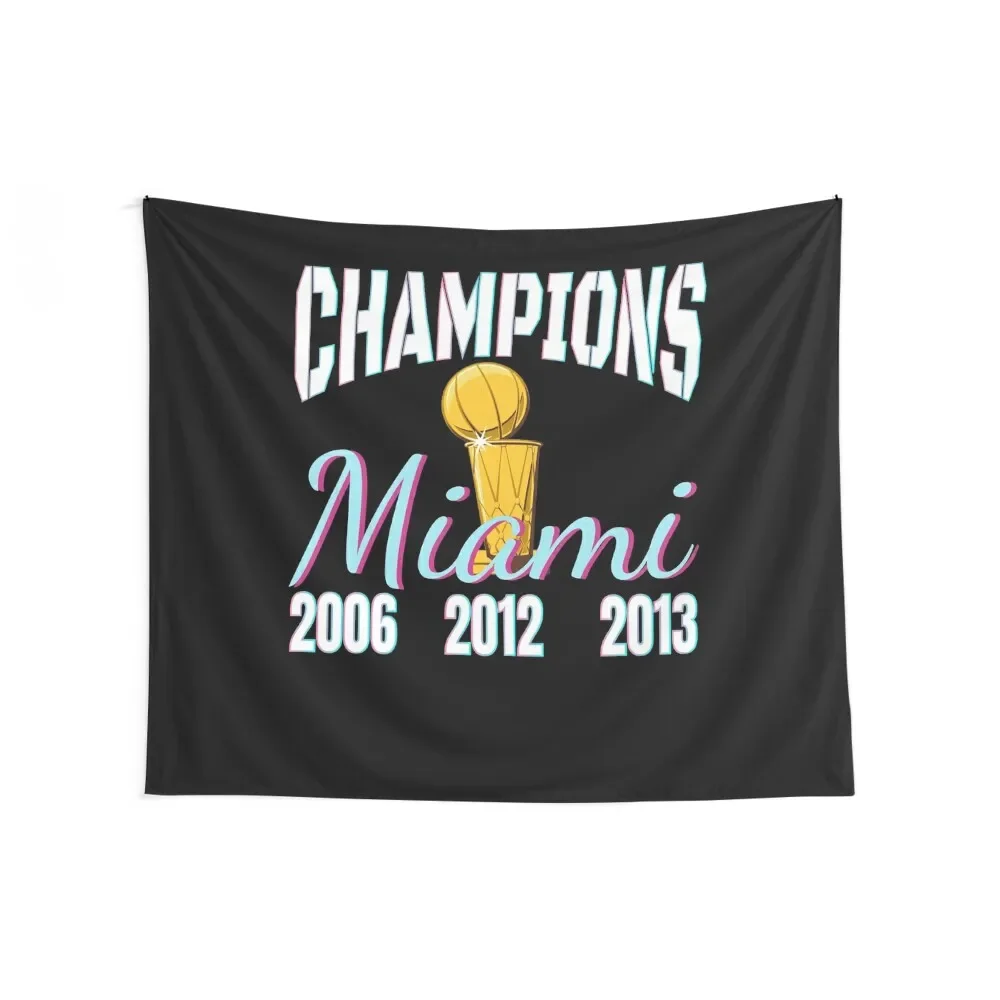 Miami Champions Championship Trophy Tapestry Hanging Wall Bedrooms Decor Wall Mural Aesthetics For Room Tapestry