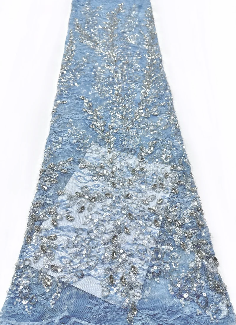 

Soft African Groom Sequins Lace Fabric 2026 High Quality French Tulle Lace Nigerian Beaded Net Lace Fabric For Woman Party Dress