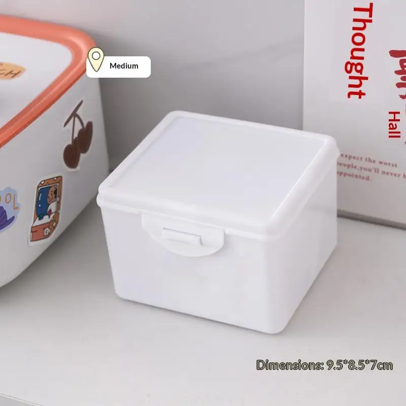 

[W] White & Transparent Desktop Storage Box Photos Collection Box Jewelry Container ID Card Organizer